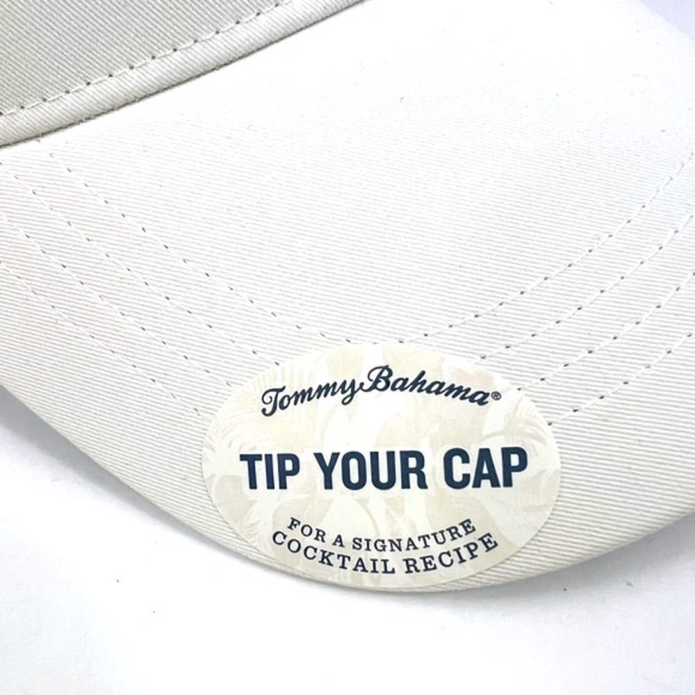 TOMMY BAHAMA CAP HAT, WHITE, BAJA MARGARITA RECIPE INSIDE, LOGO IS EMBROIDERED - Picture 6 of 13